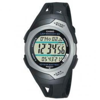 Casio Men's Phys Sports Black Stainless Steel Chronograph Watch