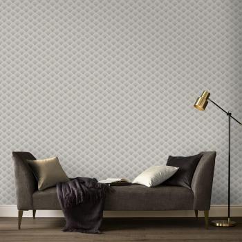 Relief Géométrique Taupe – Papier Peint Intissé 1005 x 52 cm