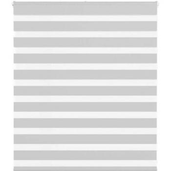 Zèbre Gris Clair – Store à Enrouleur 130 cm (Polyester) Vidaxl