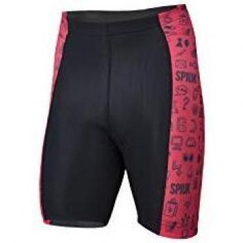 Culote Corto Spiuk para Niños Negro/Rojo Talla 3