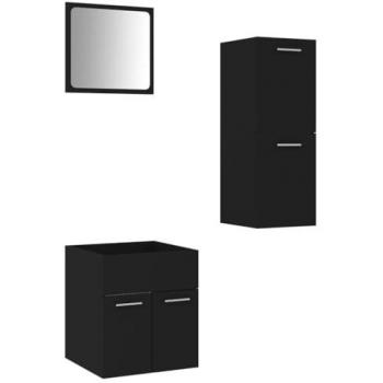 ProntoCasa Conjunto de Móveis para Banho Preto