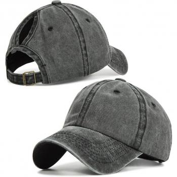 Gorra de béisbol para mujer con espacio para coleta