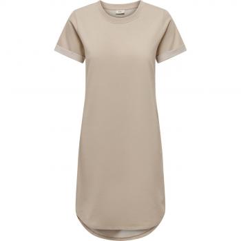 Robe JDY JRS Ivy manches courtes Taupe-Neutral XL femme
