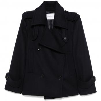 Max Mara Single-Breasted Navy Blue Trench XS
