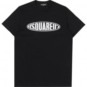 T-shirt DSQUARED2 nera per bambini in cotone