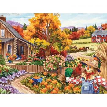 Spaventapasseri Autunnale Ricamo in Diamante 20x30cm
