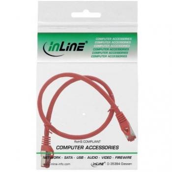 InLine® Netzwerkkabel – CAT6 S/FTP – 0,25 m – Rot – Kupfer