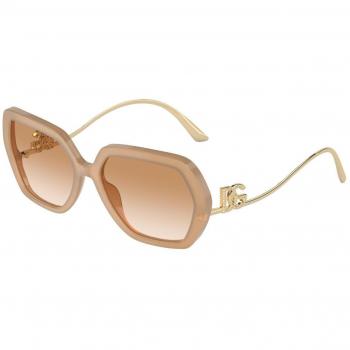 DG4468BF Asian Fit 34373B Women’s Brown Aviator‑Style Sunglasses – Size 58