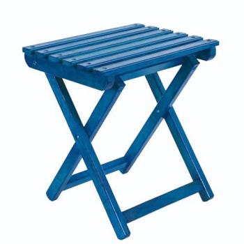 Tabouret à emporter bleu 33x25x36 cm Wellhome