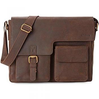 LEABAGS Boston Schultertasche im Vintage Look