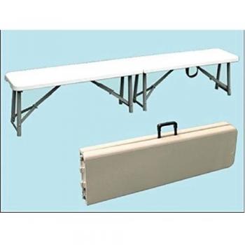 Panca Camping in Legno con Schienale Regolabile Pieghevole 183x28x42h