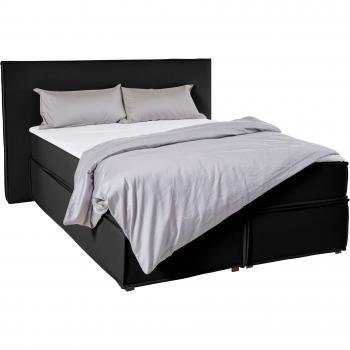 Boxspringbett Yuma (Anthrazit) – LeGer Home by Lena Gercke, Topper inklusive, 4 Breiten, 3 Härtegrade
