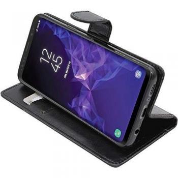 Étui Pro Cartes Galaxy S9 – Cuir PU, Noir