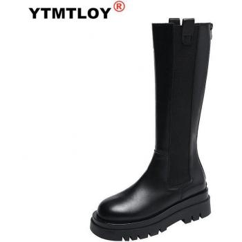 Bottes à talon haut pour femmes, style décontracté, avec zip et plateforme