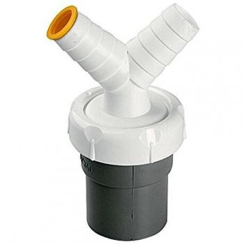 Conector mixto macho PVC doble toma auxiliar Jimten 022070