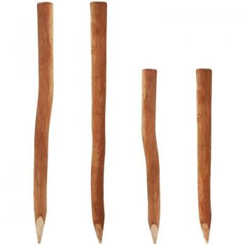 Aquagart 10er Set Zaunpfosten 1,05m aus Holz