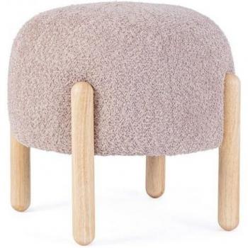 Sgabello Dayla Interno Compensato 45x45x38 cm Rosa Antico