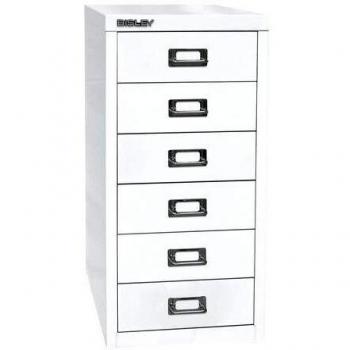 BISLEY MultiDrawer, 29er Serie, DIN A4, 6 Schubladen, Metall, 696 Verkehrsweiß