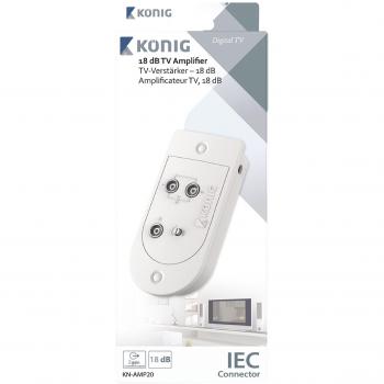 TV Amplifier 18dB 2 Outputs with Gain Control