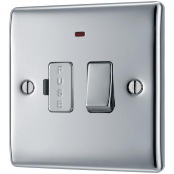 Polished Chrome 13 Amp Fused Connection Unit