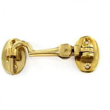 Brass Cabin Hook Silent 100mm
