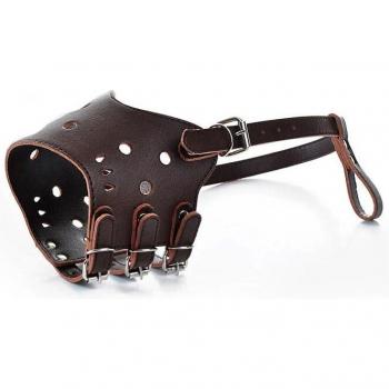 Adjustable Leather Dog Muzzle