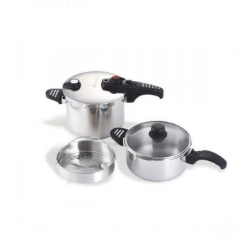 Duo G-Sola 4L+6L, Olla a Presión en Acero 18/10 – Seguridad Triplé