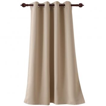 Deconovo Wohnzimmer Vorhang Thermo 180x140 cm Beige