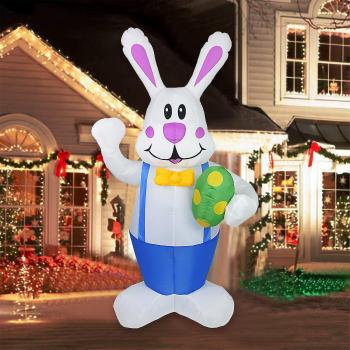 Pâques Enchanté : Lapin Gonflable Brillant
