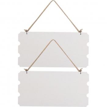 2pcs Blank Wooden Plaques for Store and Home Decoration