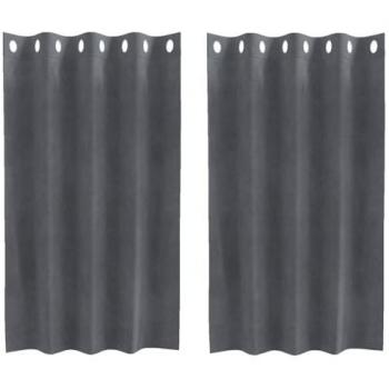 Tende oscuranti con occhielli – 2 confezioni – velluto grigio chiaro – 140x140 cm – Super – VidaXL