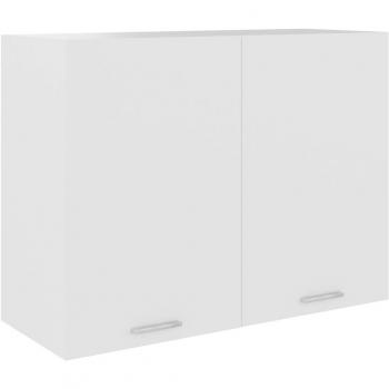 Armario colgante de cocina en madera de ingeniería blanca 80x31x60 cm