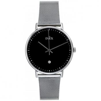 Inex Men's Silver/Black Wristwatch