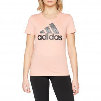Adidas Camiseta Foil Text Bos, Mujer, Rosa (Rostra)