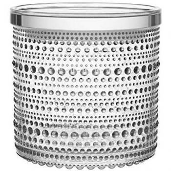 Klar Burk med Lock Iittala Kastehelmi 116x114 mm