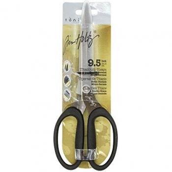 Tim Holtz 107E 9.5” Maroon Titanium Scissors – Double Bevel