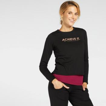 Maglia Manica Lunga Nera 2XL Silver Tech Donna