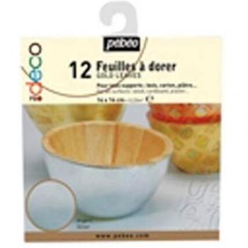 Feuilles à dorure argentée