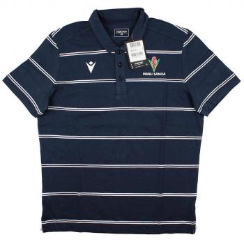 Macron Samoa Rugby Polo de Algodón Azul Marino