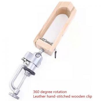 Pince rotative « Cuir & Couture Bois‑Aluminium 360 »