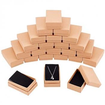 Boîtes Kraft pour Colliers et Anneaux 24 Pcs