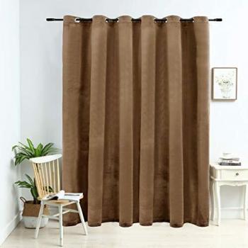 Sonata Blackout Curtain with Metal Rings Velvet Beige 290x245 cm