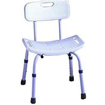 Chaise de douche à bascule aluminium avec réservoir intégré