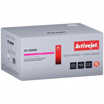 Activejet, Toner, ATL-80MNX (Magenta, 3000 Seiten, kompatibel mit Lexmark 80C2HME)