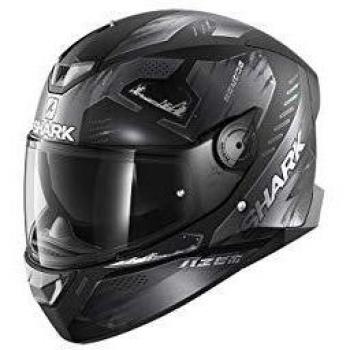 Casco Moto Shark Full Skwal 2.2 Venger & Balaclava Nero-Antrachite