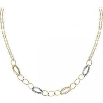CHRIST Damenkette 585er Gelbgold und Weißgold