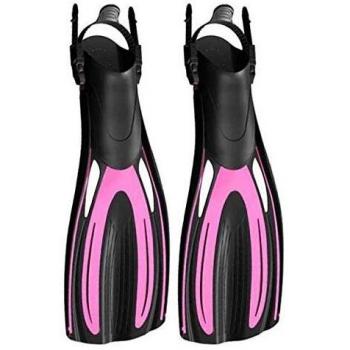 Aletas ajustables de buceo HYDRO CHANNEL color rosa TALLA S