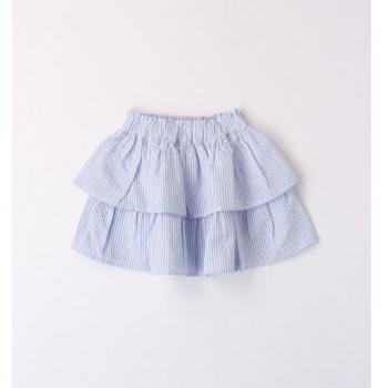 Gonna Tessuto Azzurro per Bambina