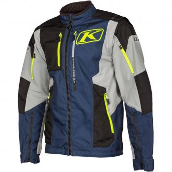 Parka Motociclismo Dakar 2XL en Tonos Blanco, Azul y Amarillo