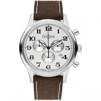 Men's Davosa Brown Chrono Date – Swiss Heritage Model
